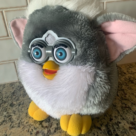 Very Rare Vintage Furby 1999 Grey 12” Adjustable Backpack Bag - Picture 2 of 7